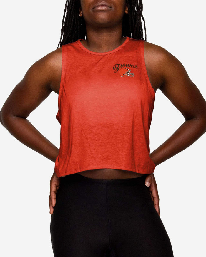 Cleveland Browns Womens Croppin' It Sleeveless Top FOCO S - FOCO.com