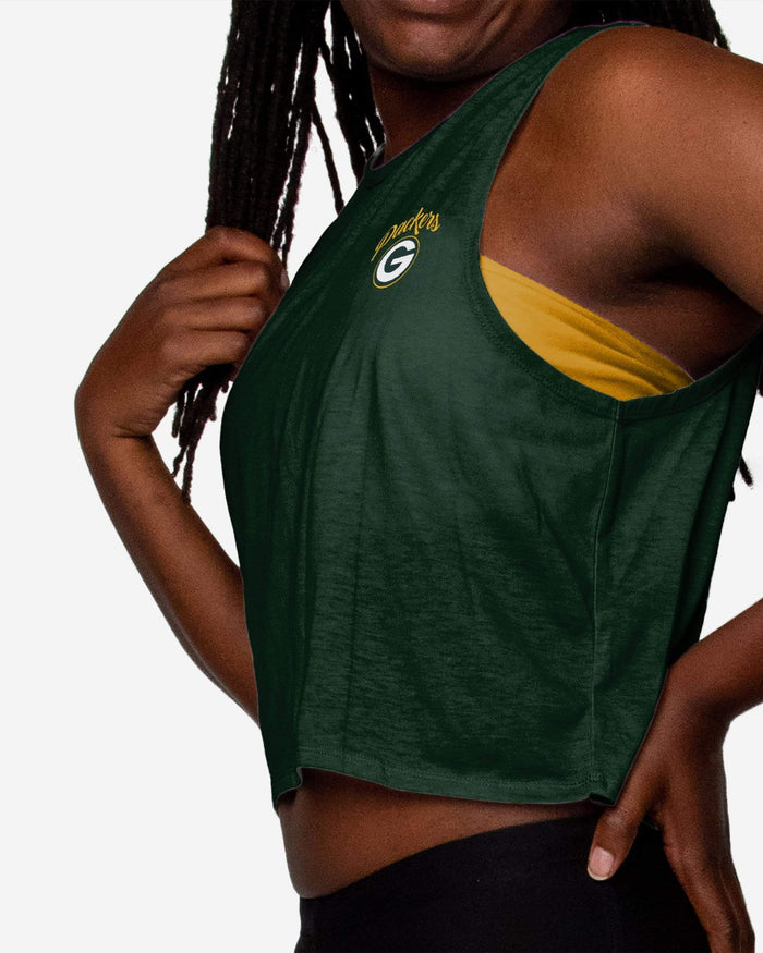 Green Bay Packers Womens Croppin' It Sleeveless Top FOCO - FOCO.com