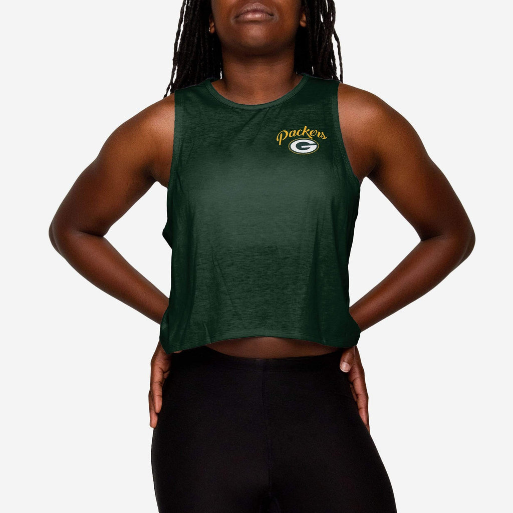 Green Bay Packers Womens Croppin' It Sleeveless Top FOCO S - FOCO.com