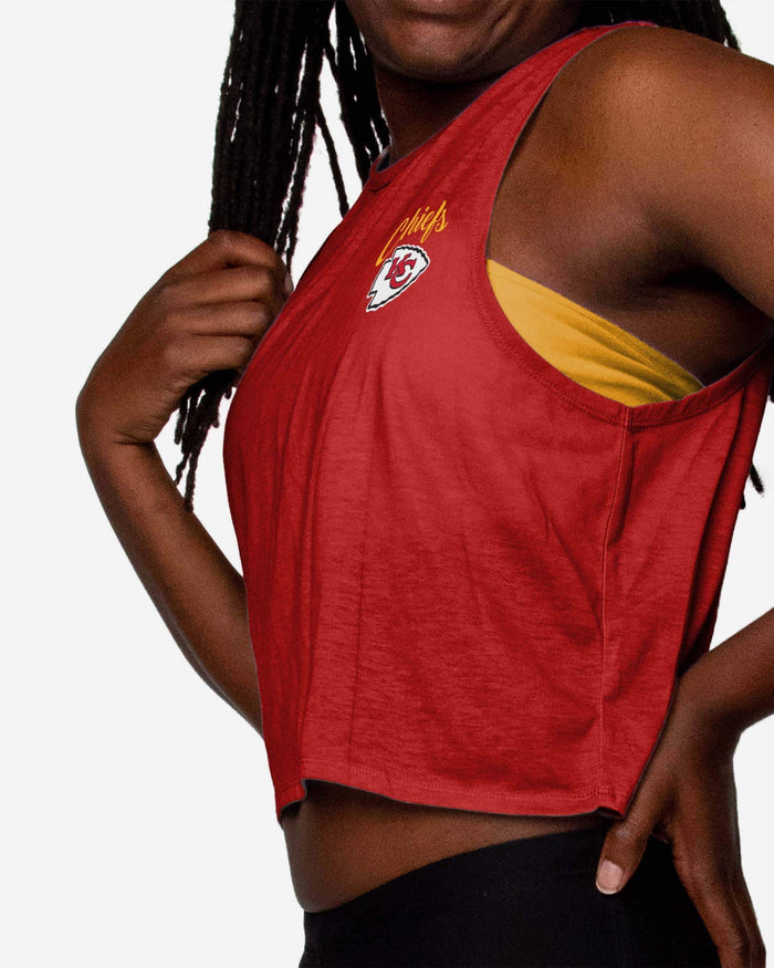 Kansas City Chiefs Womens Croppin' It Sleeveless Top FOCO - FOCO.com