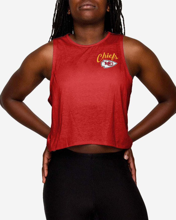 Kansas City Chiefs Womens Croppin' It Sleeveless Top FOCO S - FOCO.com