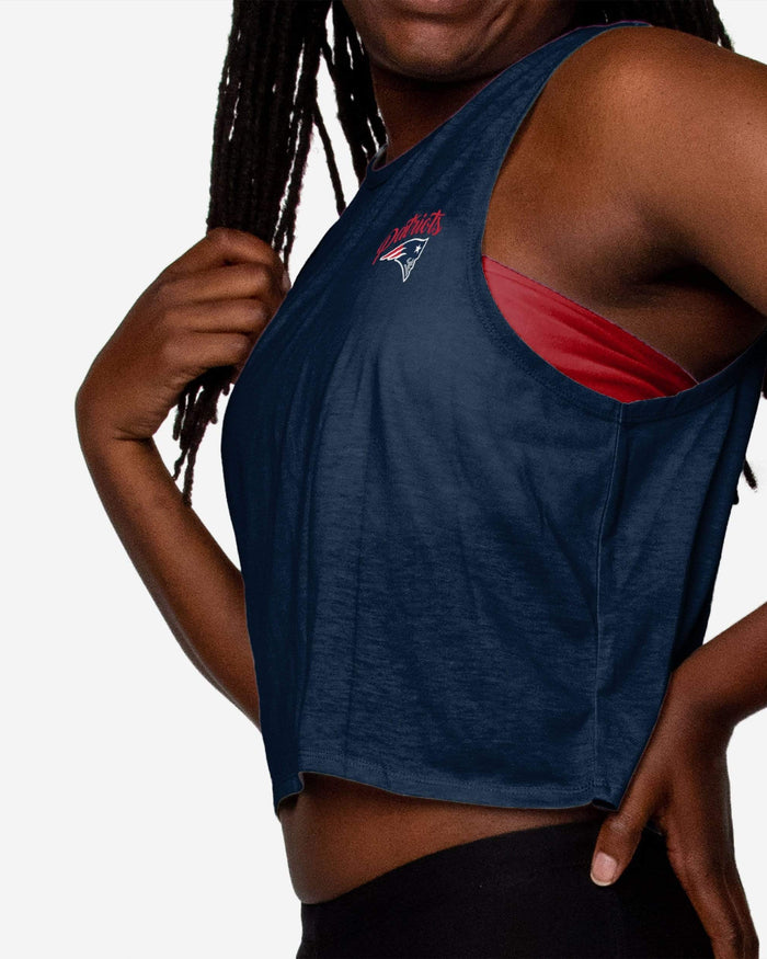 New England Patriots Womens Croppin' It Sleeveless Top FOCO - FOCO.com