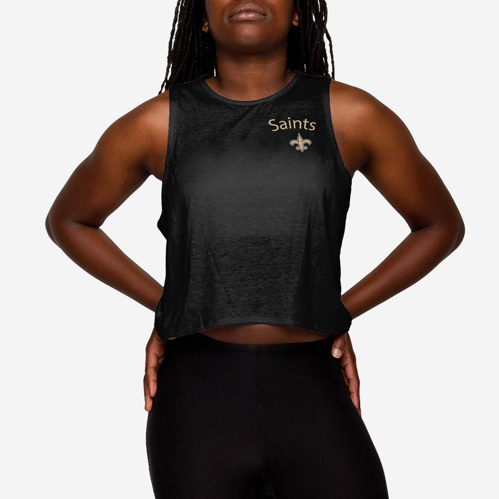 New Orleans Saints Womens Croppin' It Sleeveless Top FOCO S - FOCO.com