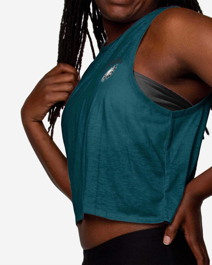 Philadelphia Eagles Womens Croppin' It Sleeveless Top FOCO - FOCO.com