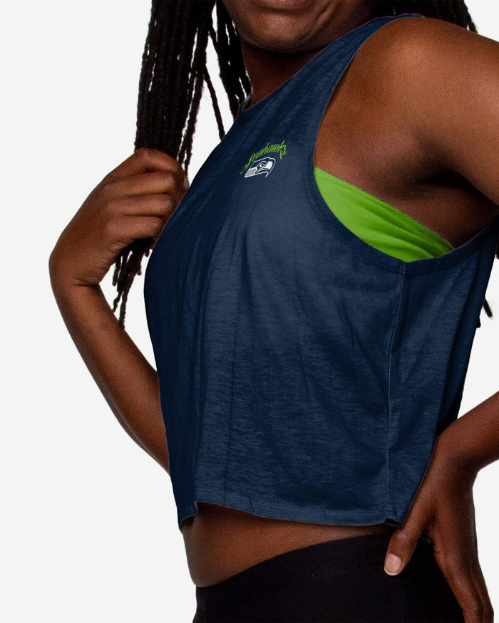 Seattle Seahawks Womens Croppin' It Sleeveless Top FOCO - FOCO.com