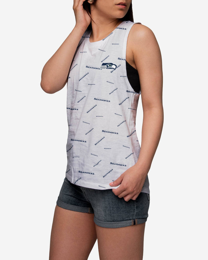 Seattle Seahawks Womens Mini Wordmark Sleeveless Top FOCO S - FOCO.com