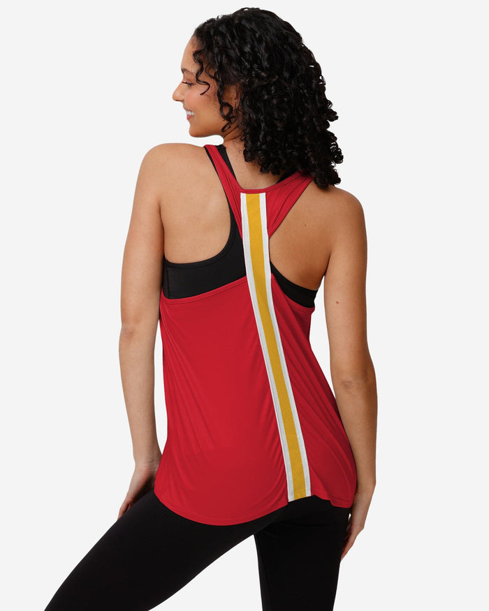 Kansas City Chiefs Womens Wordmark Team Stripe Sleeveless Top FOCO - FOCO.com