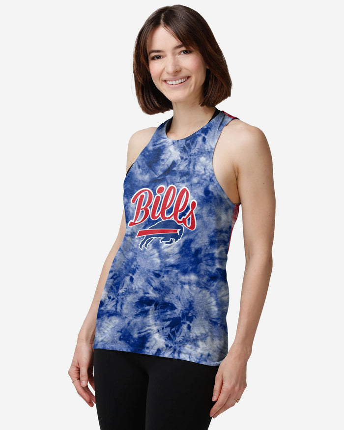 Buffalo Bills Womens Script Wordmark Tie-Dye Tie-Breaker Sleeveless Top FOCO S - FOCO.com