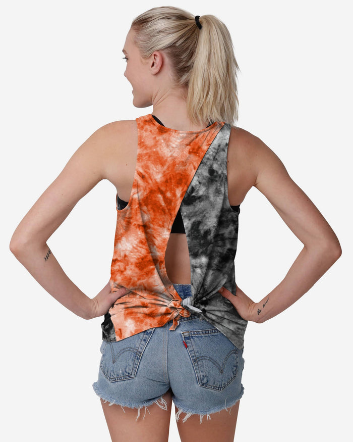 Cincinnati Bengals Womens Script Wordmark Tie-Dye Tie-Breaker Sleeveless Top FOCO - FOCO.com