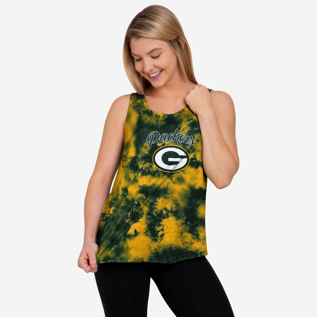 Green Bay Packers Womens To Tie-Dye For Sleeveless Top FOCO S - FOCO.com