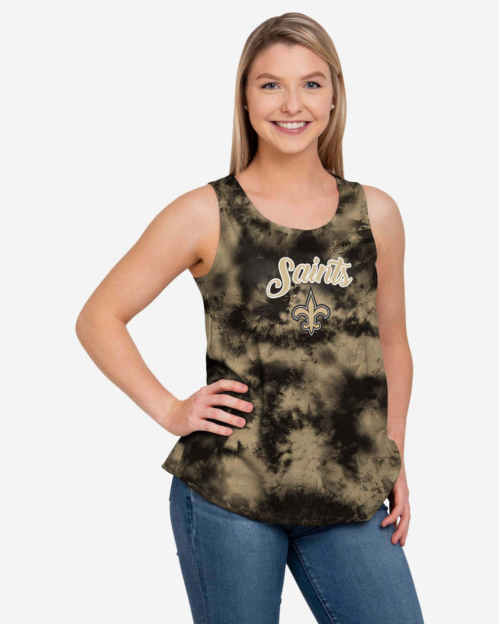 New Orleans Saints Womens To Tie-Dye For Sleeveless Top FOCO S - FOCO.com
