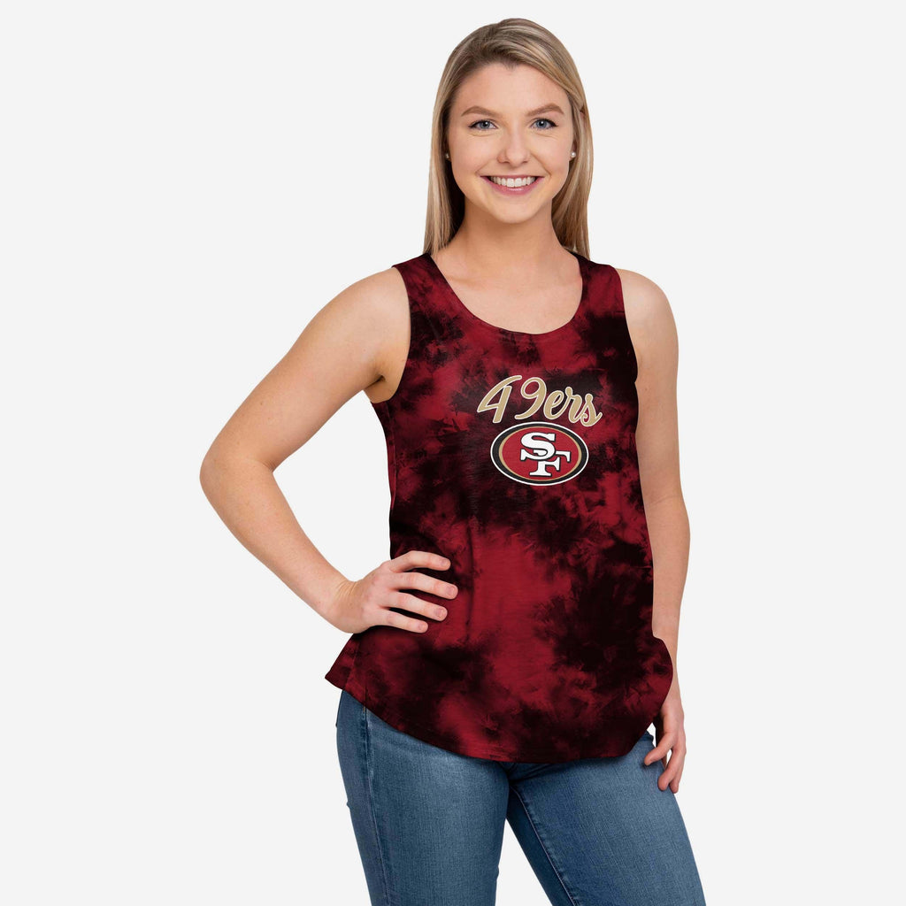 San Francisco 49ers Womens To Tie-Dye For Sleeveless Top FOCO S - FOCO.com