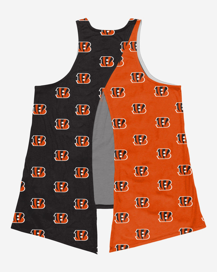 Cincinnati Bengals Womens Wordmark Mini Print Tie-Breaker Sleeveless Top FOCO - FOCO.com