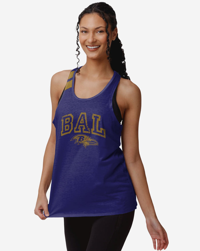 Baltimore Ravens Womens Team Twist Sleeveless Top FOCO S - FOCO.com
