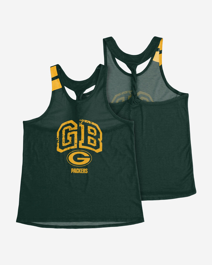 Green Bay Packers Womens Team Twist Sleeveless Top FOCO - FOCO.com