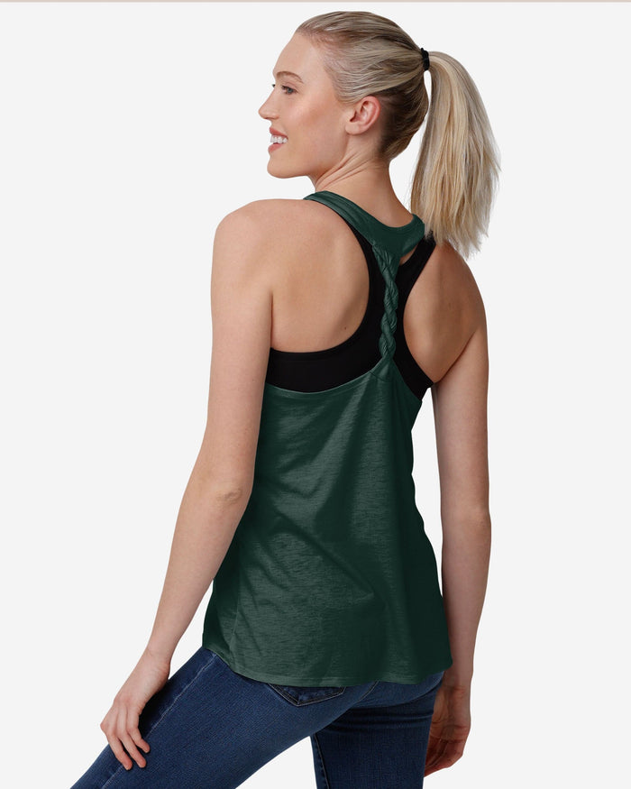 Green Bay Packers Womens Team Twist Sleeveless Top FOCO - FOCO.com