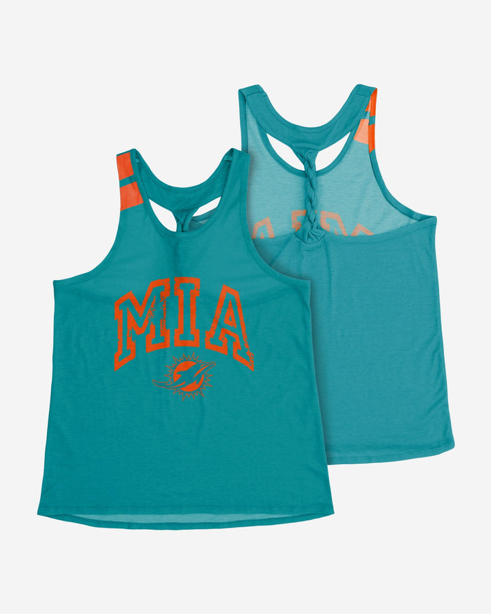 Miami Dolphins Womens Team Twist Sleeveless Top FOCO - FOCO.com