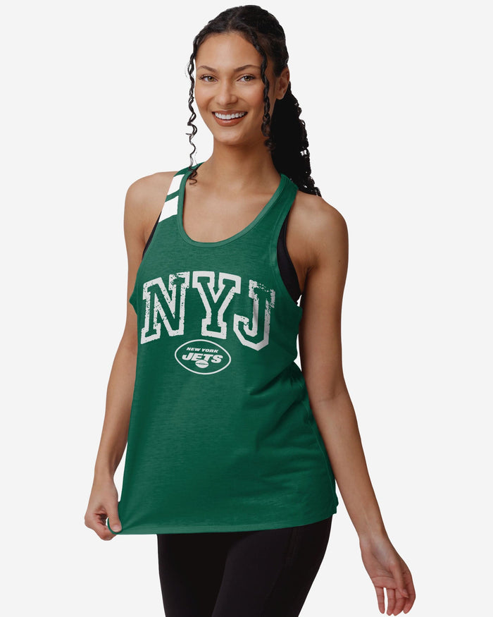 New York Jets Womens Team Twist Sleeveless Top FOCO S - FOCO.com