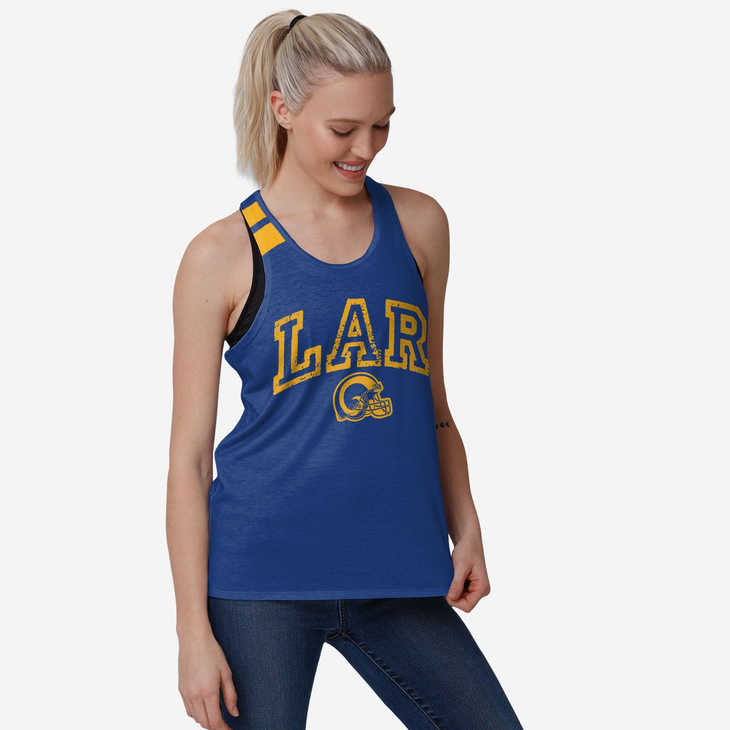 Los Angeles Rams Womens Original Team Twist Sleeveless Top FOCO S - FOCO.com