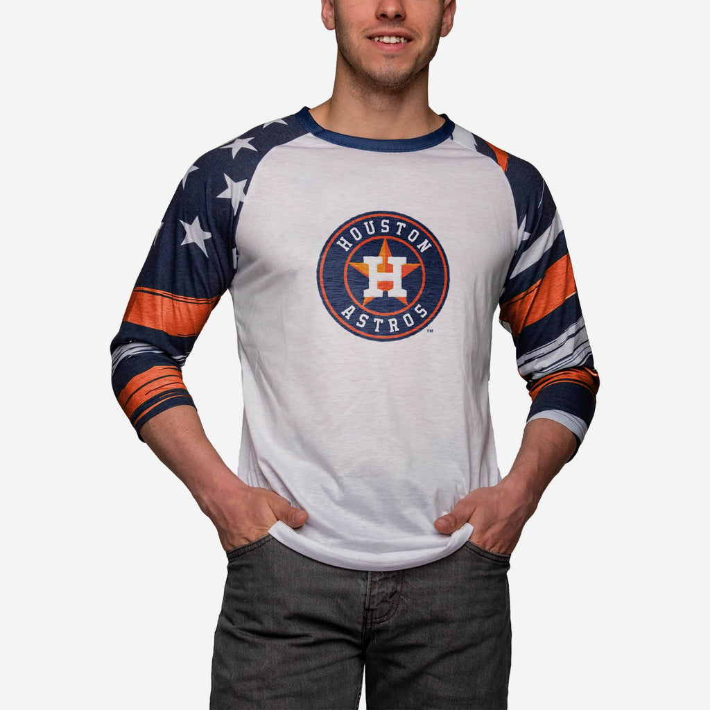 Houston Astros Americana Raglan T-Shirt FOCO S - FOCO.com