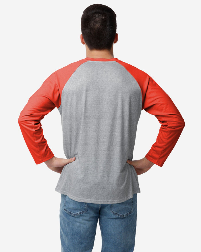 Cleveland Browns Gray Big Logo Raglan T-Shirt FOCO - FOCO.com