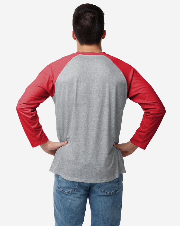 Kansas City Chiefs Gray Big Logo Raglan T-Shirt FOCO - FOCO.com