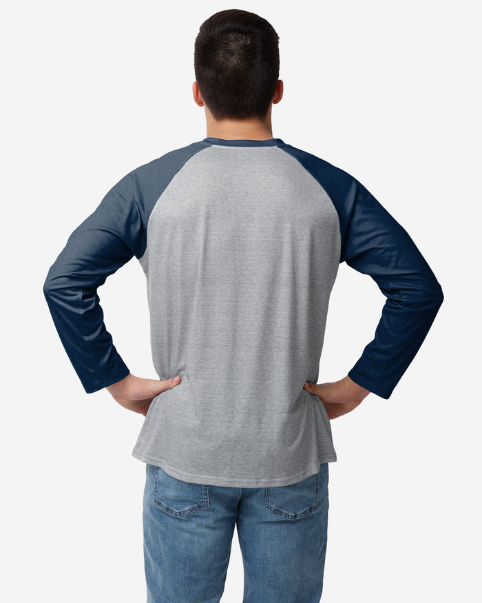 Seattle Seahawks Gray Big Logo Raglan T-Shirt FOCO - FOCO.com