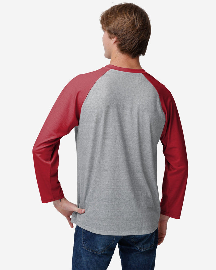 Tampa Bay Buccaneers Gray Big Logo Raglan T-Shirt FOCO - FOCO.com