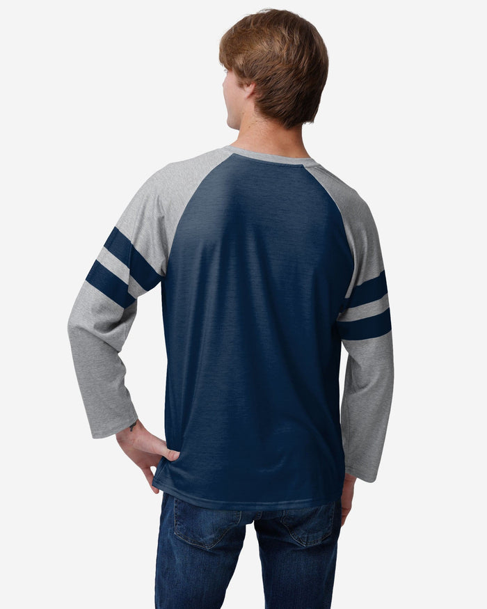 Denver Broncos Team Stripe Wordmark Raglan T-Shirt FOCO - FOCO.com