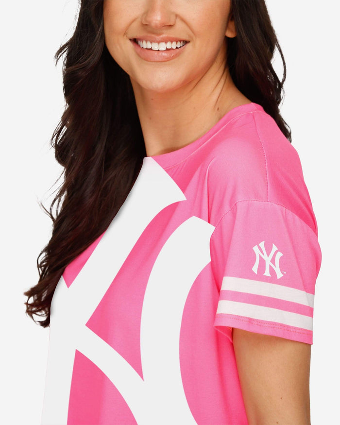 New York Yankees Womens Highlights Crop Top FOCO - FOCO.com