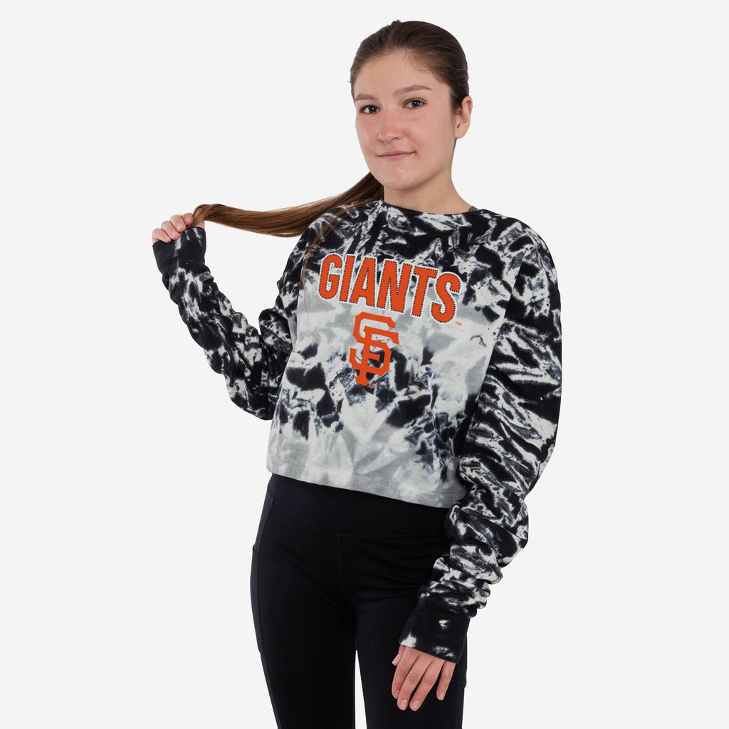 San Francisco Giants Womens Tie-Dye Rush Cropped Sweater FOCO S - FOCO.com