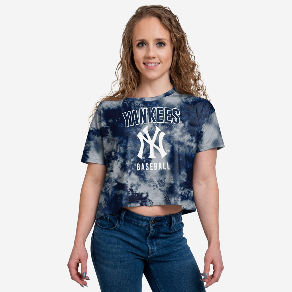 New York Yankees Womens To Tie-Dye For Crop Top FOCO S - FOCO.com