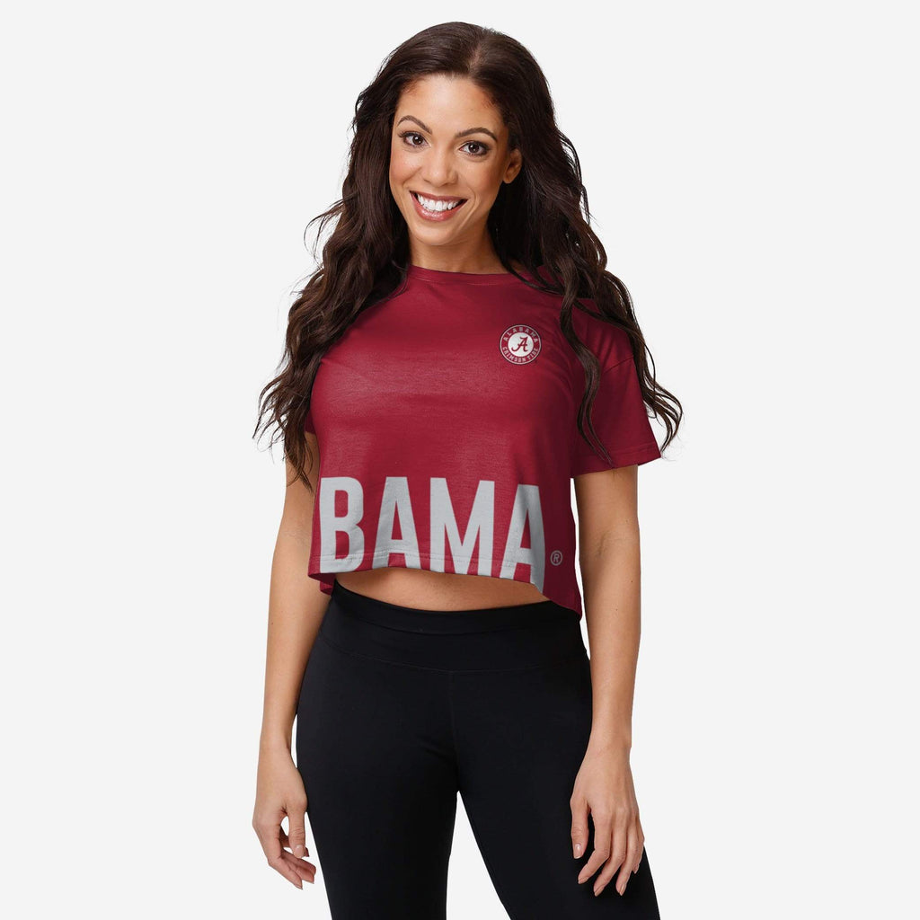 Alabama Crimson Tide Womens Bottom Line Crop Top FOCO S - FOCO.com