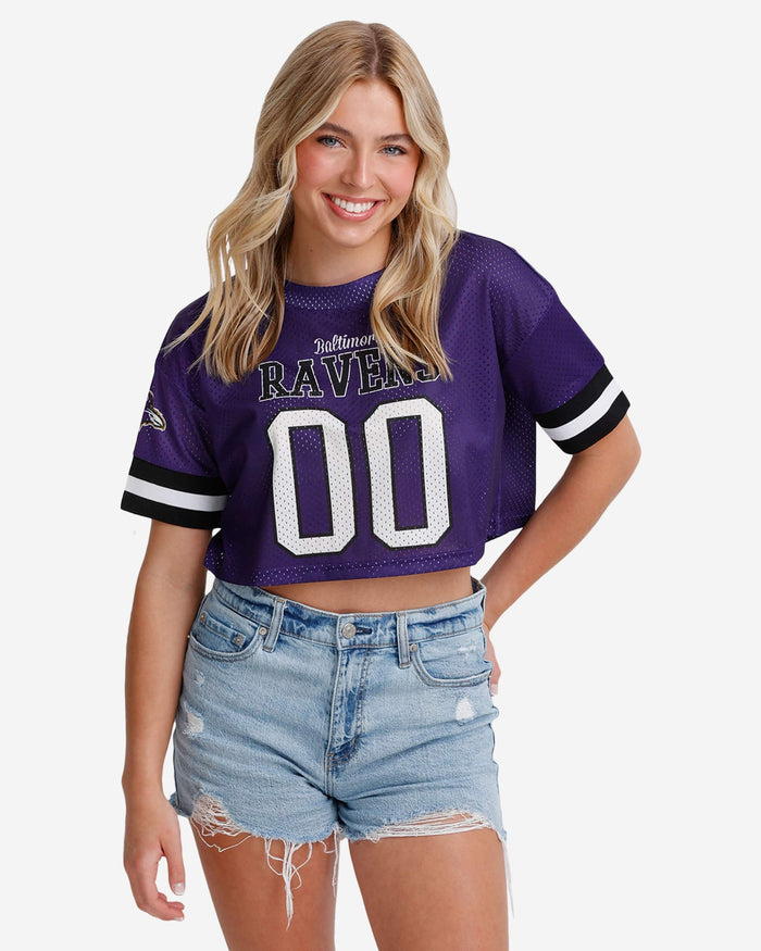 Baltimore Ravens Womens Gameday Mesh Crop Top FOCO S - FOCO.com