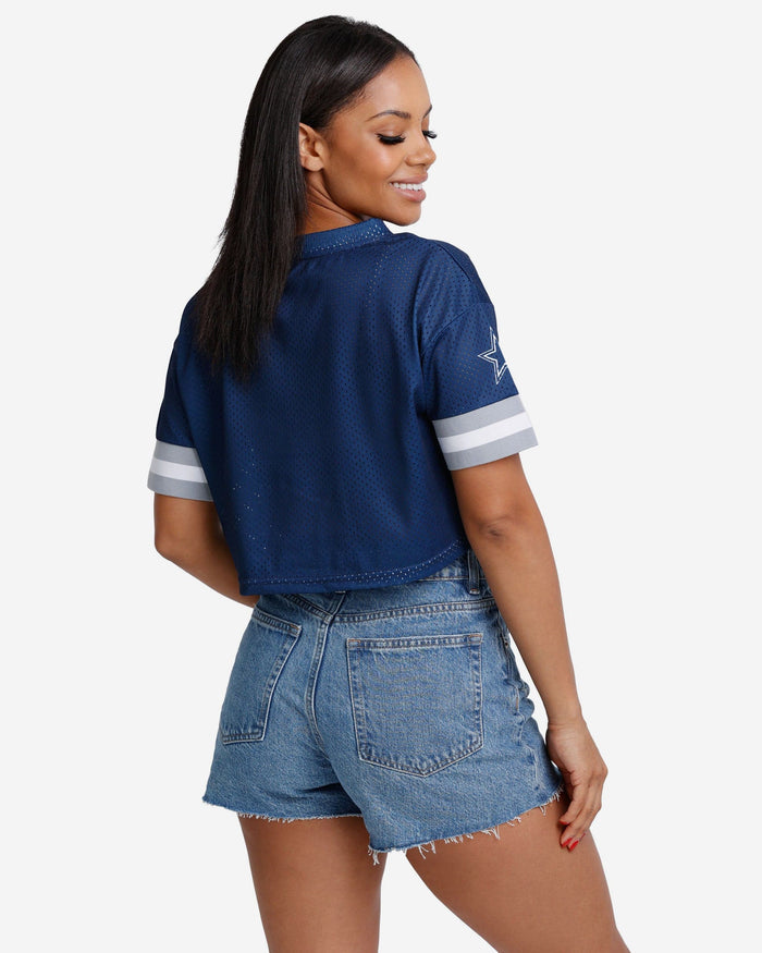 Dallas Cowboys Womens Gameday Mesh Crop Top FOCO - FOCO.com