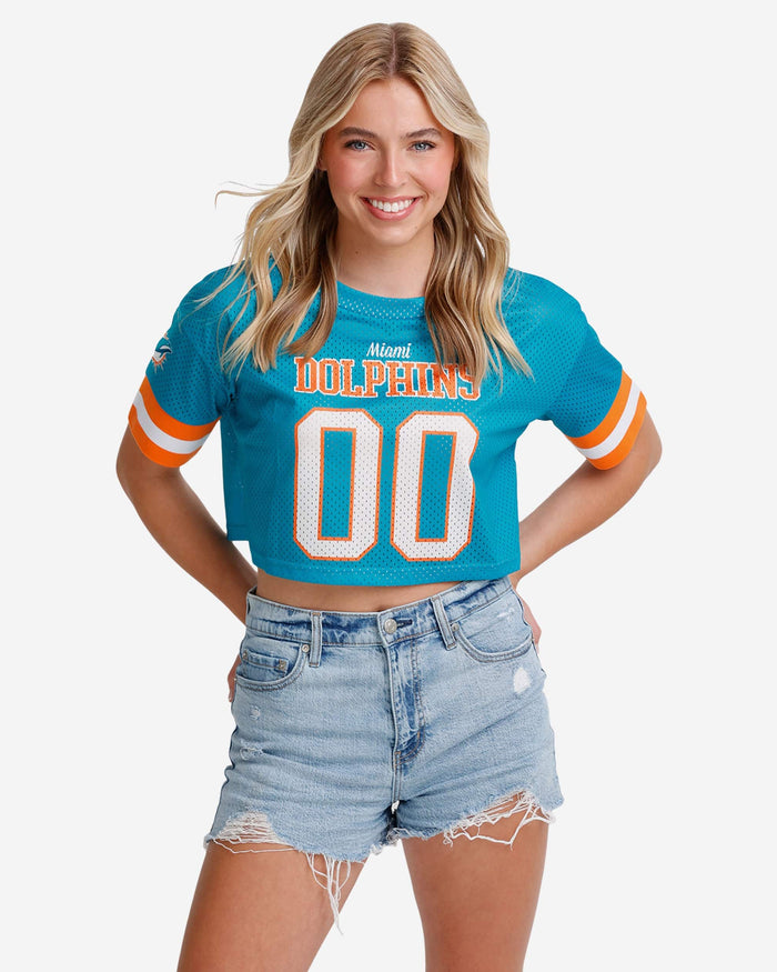 Miami Dolphins Womens Gameday Mesh Crop Top FOCO S - FOCO.com