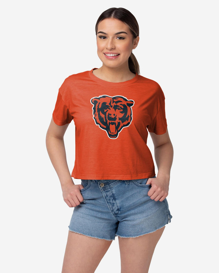 Chicago Bears Womens Alternate Team Color Crop Top FOCO S - FOCO.com