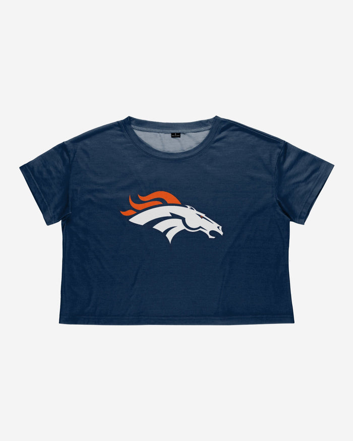 Denver Broncos Womens Alternate Team Color Crop Top FOCO - FOCO.com