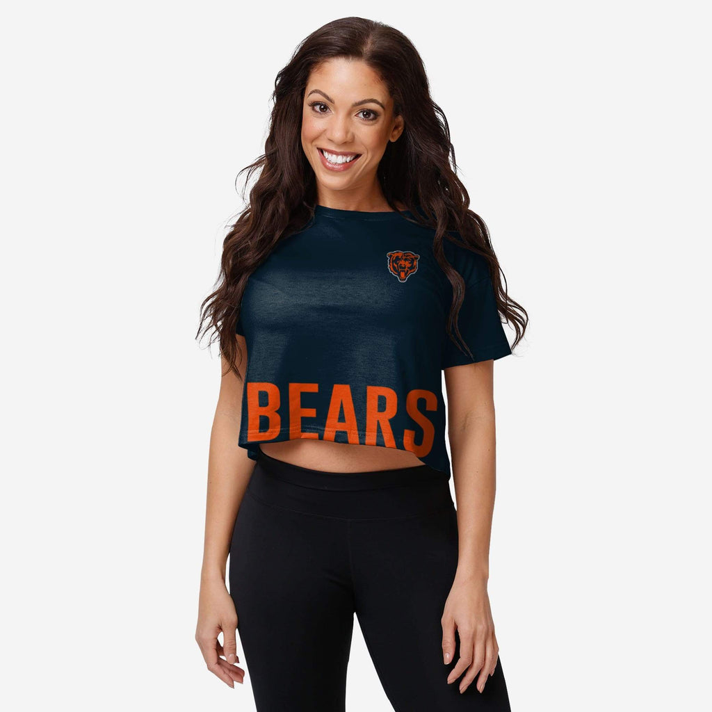 Chicago Bears Womens Bottom Line Crop Top FOCO S - FOCO.com
