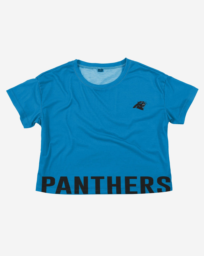 Carolina Panthers Womens Bottom Line Crop Top FOCO - FOCO.com