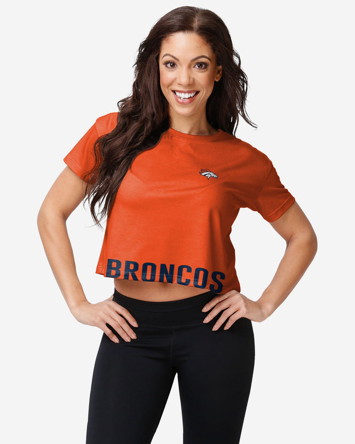 Denver Broncos Womens Bottom Line Crop Top FOCO S - FOCO.com