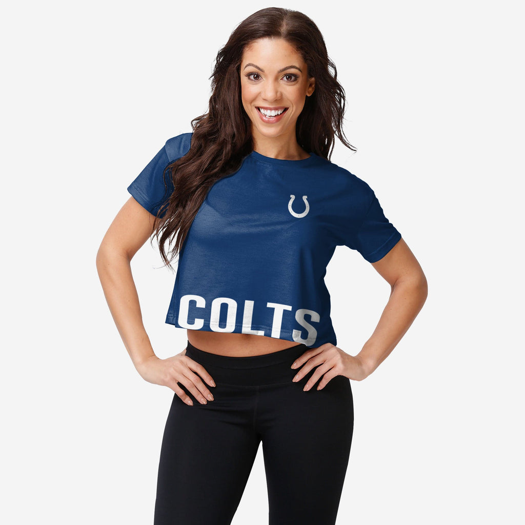 Indianapolis Colts Womens Bottom Line Crop Top FOCO S - FOCO.com