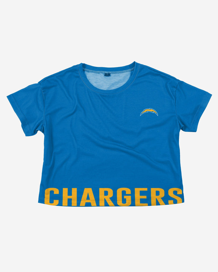 Los Angeles Chargers Womens Bottom Line Crop Top FOCO - FOCO.com