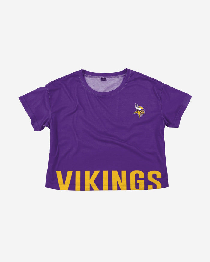 Minnesota Vikings Womens Bottom Line Crop Top FOCO - FOCO.com