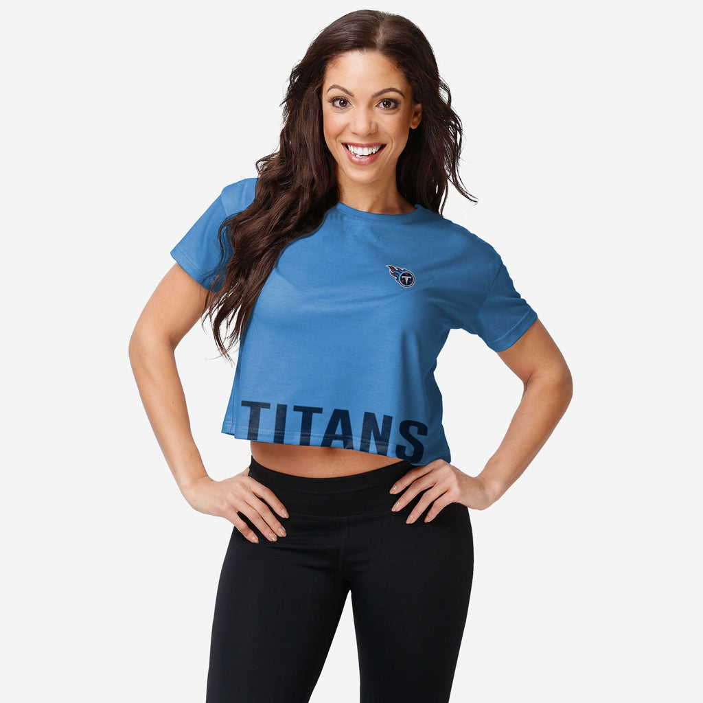 Tennessee Titans Womens Bottom Line Crop Top FOCO S - FOCO.com
