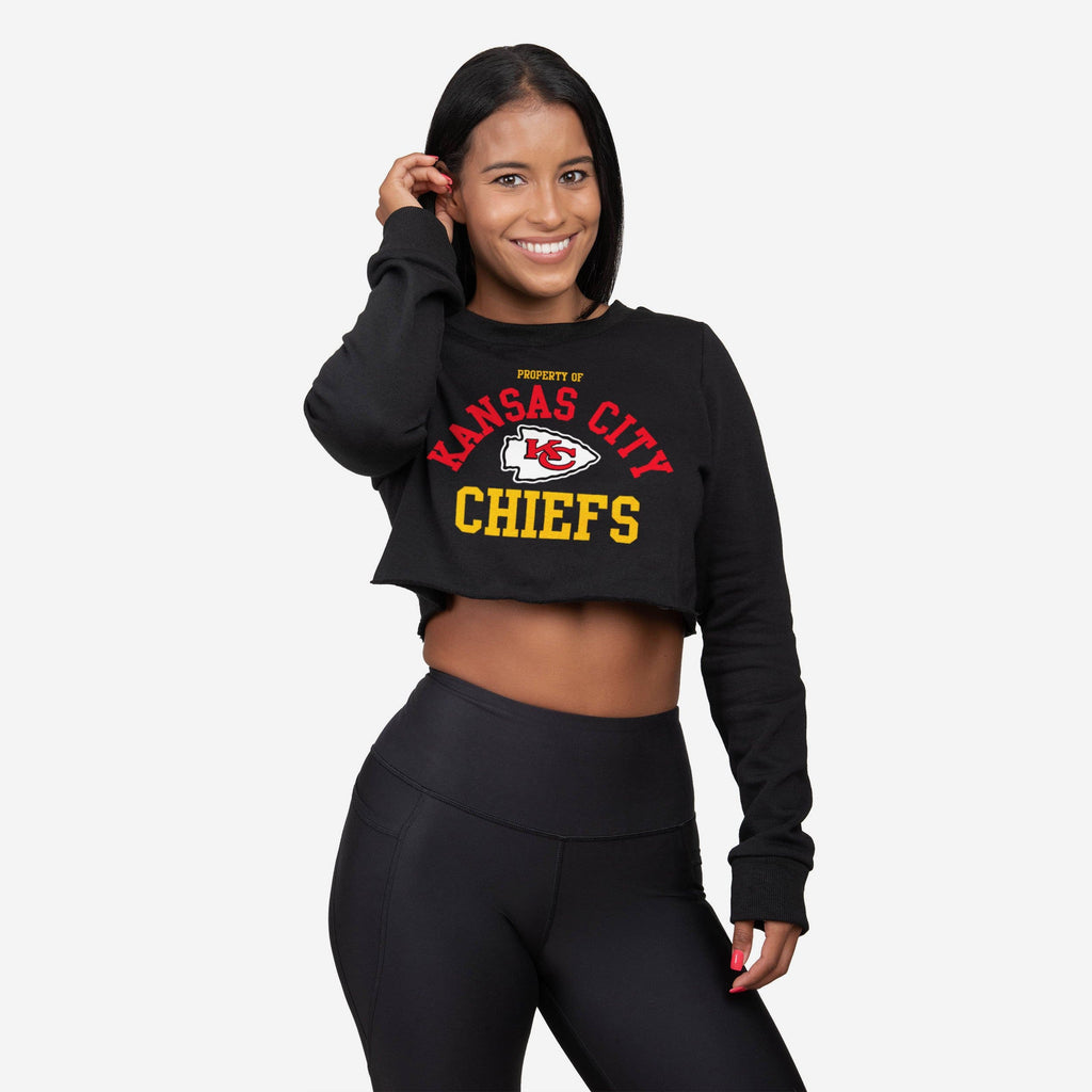 Kansas City Chiefs Womens Cropped Team Crewneck FOCO S - FOCO.com
