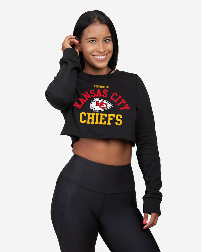 Kansas City Chiefs Womens Cropped Team Crewneck FOCO S - FOCO.com