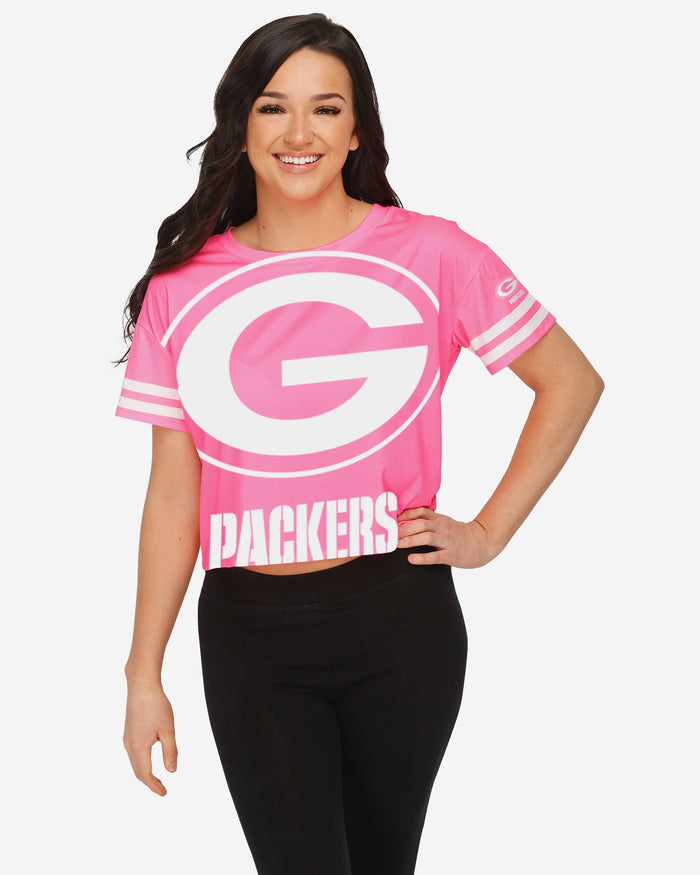 Green Bay Packers Womens Highlights Crop Top FOCO S - FOCO.com