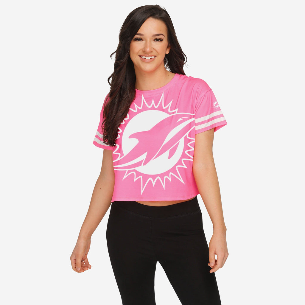 Miami Dolphins Womens Highlights Crop Top FOCO S - FOCO.com