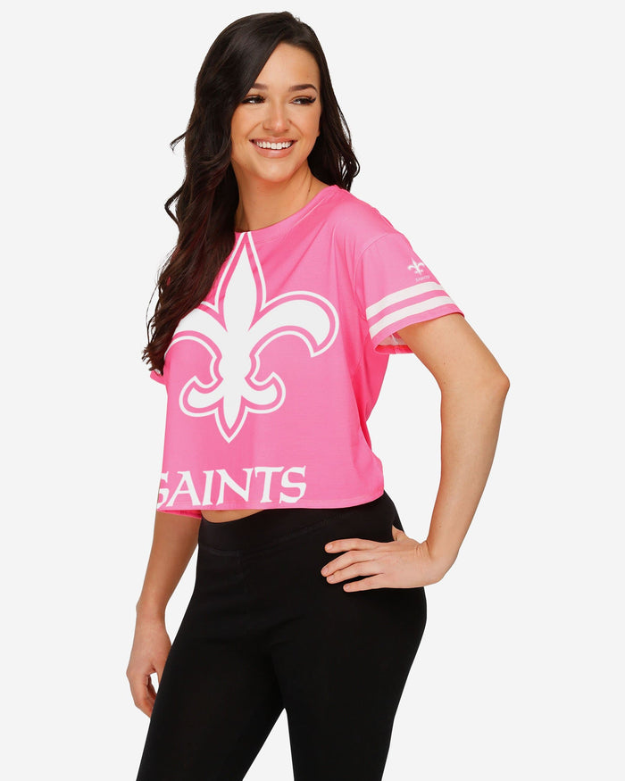 New Orleans Saints Womens Highlights Crop Top FOCO S - FOCO.com